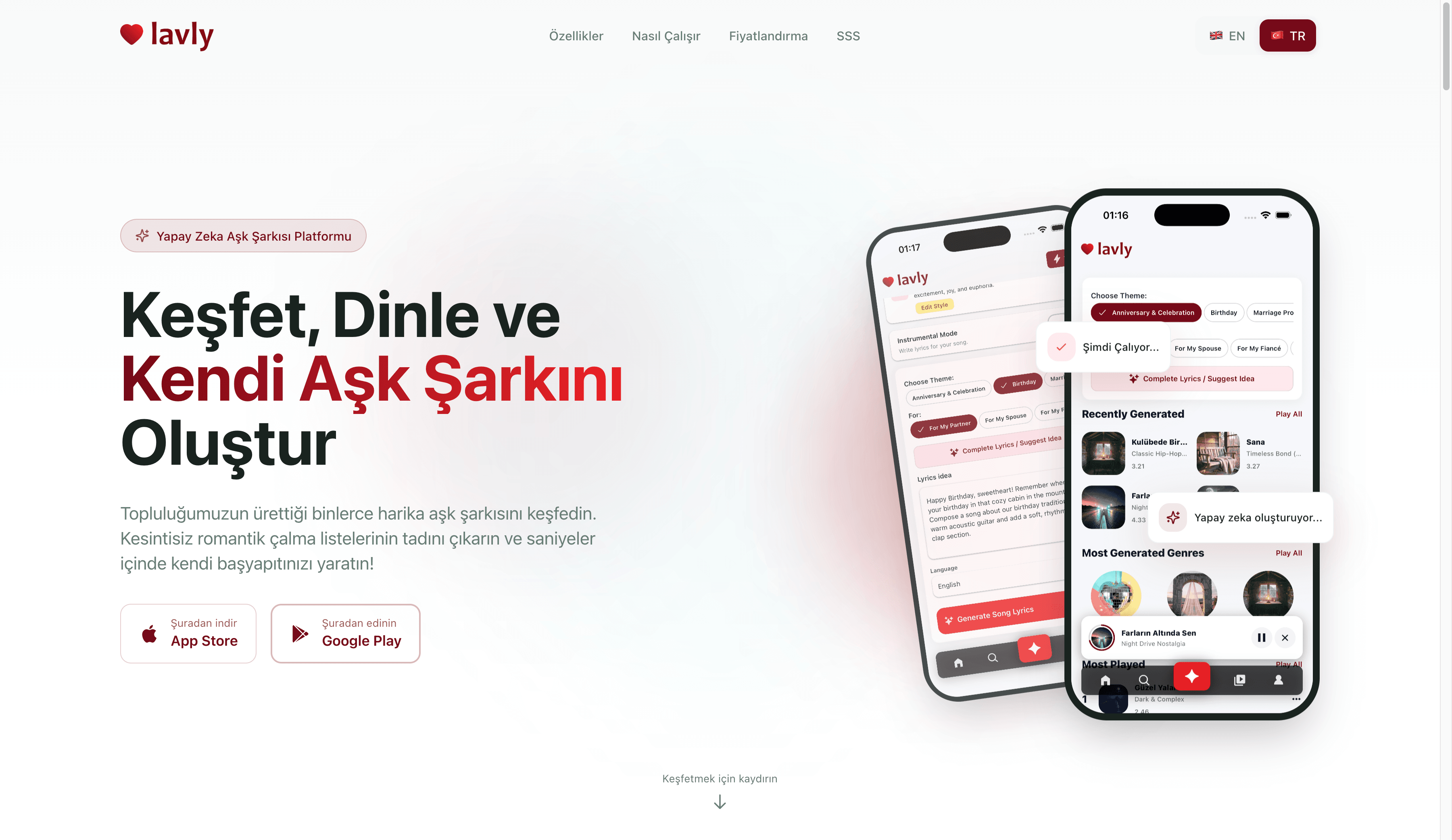 Lavly: Yapay Zeka Aşk Şarkısı ekran görüntüsü