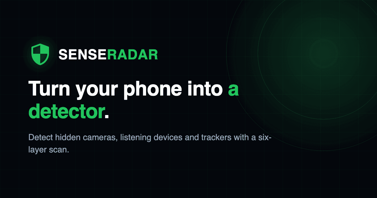 SenseRadar: Hidden Detector ekran görüntüsü