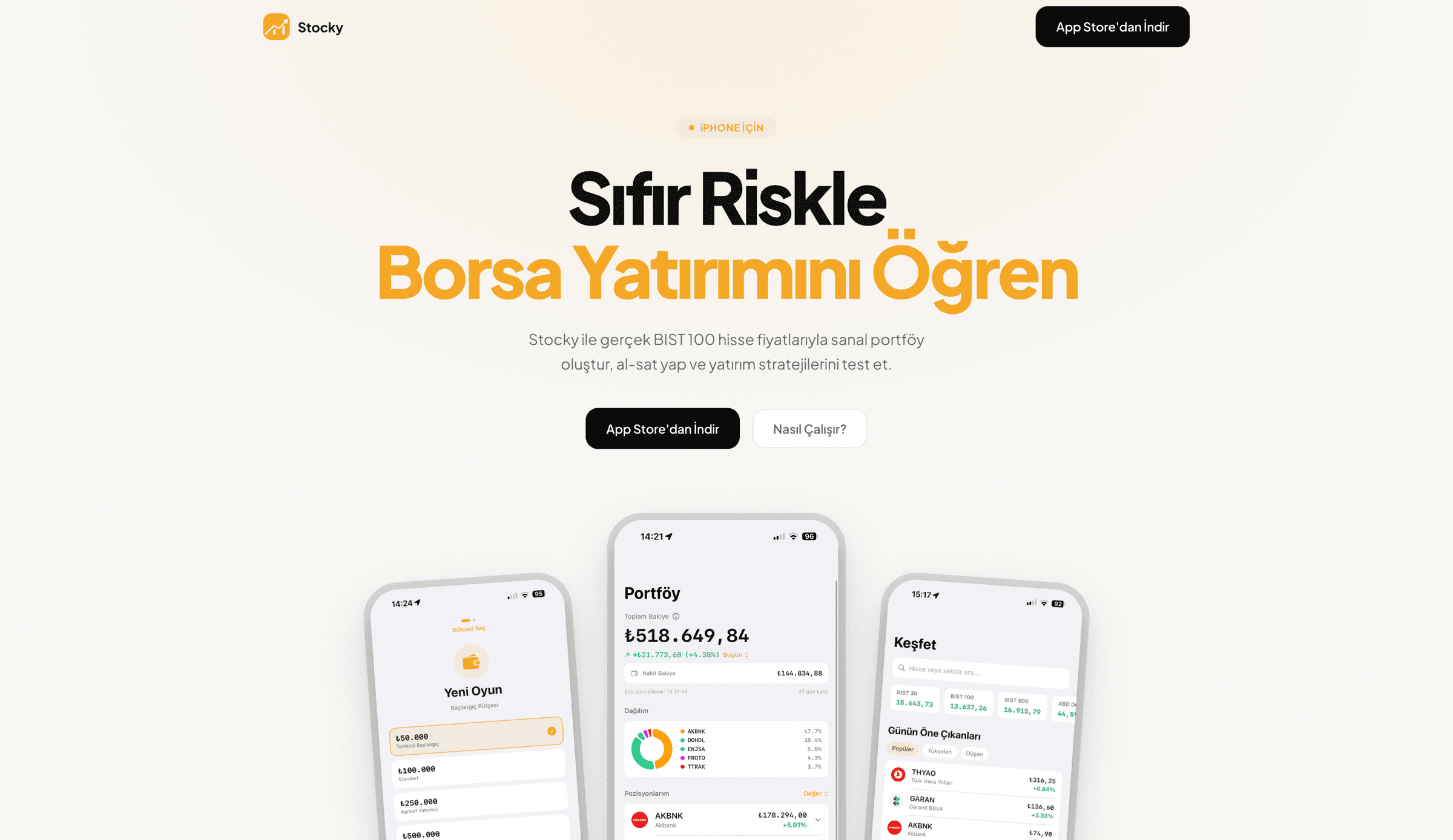 Stocky ekran görüntüsü