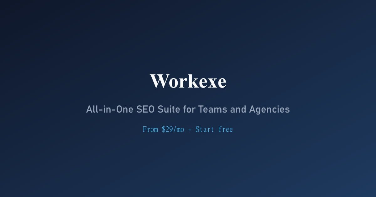 Workexe SEO Suite ekran görüntüsü