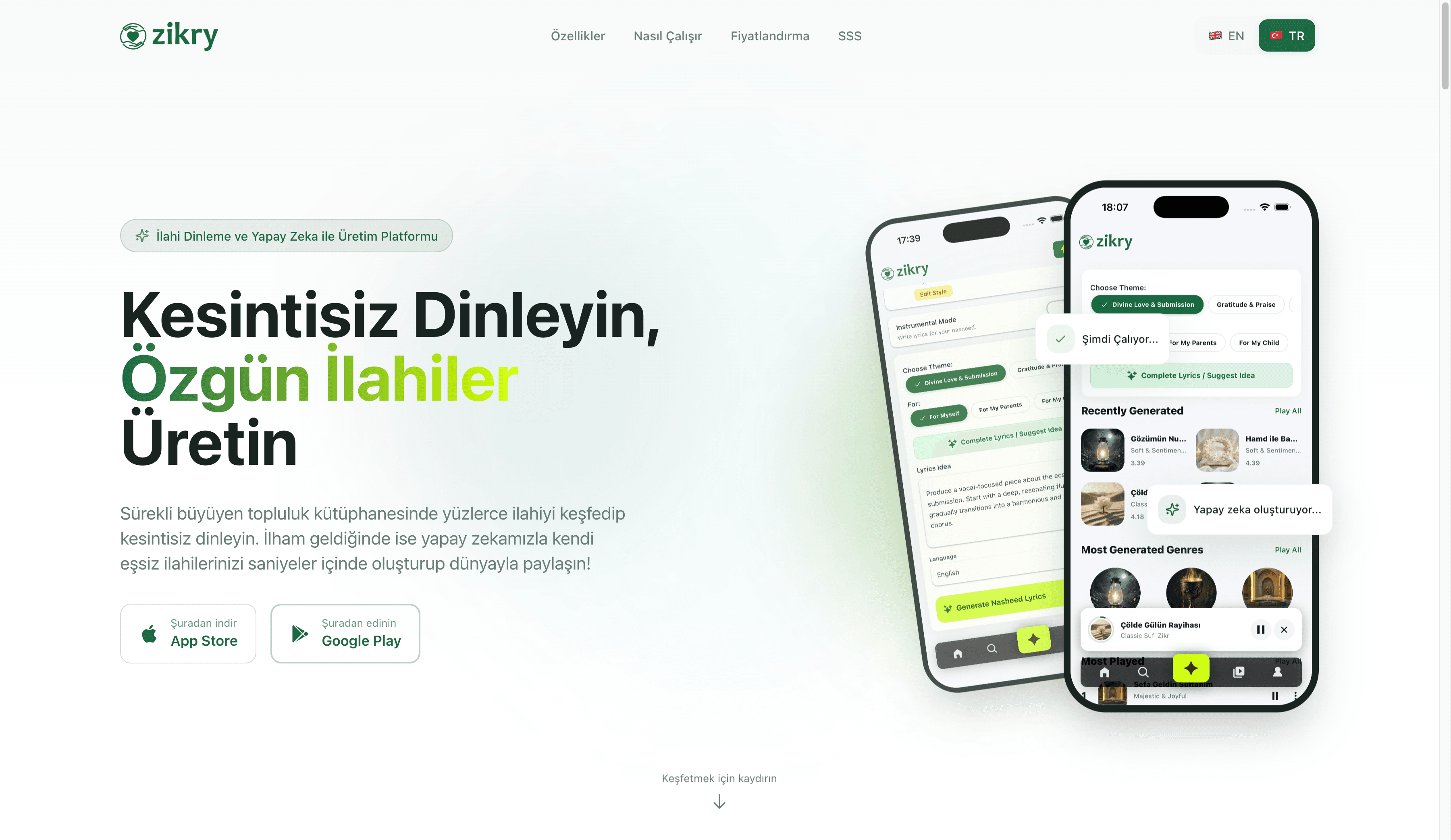 Zikry: Yapay Zeka İlahiler ekran görüntüsü